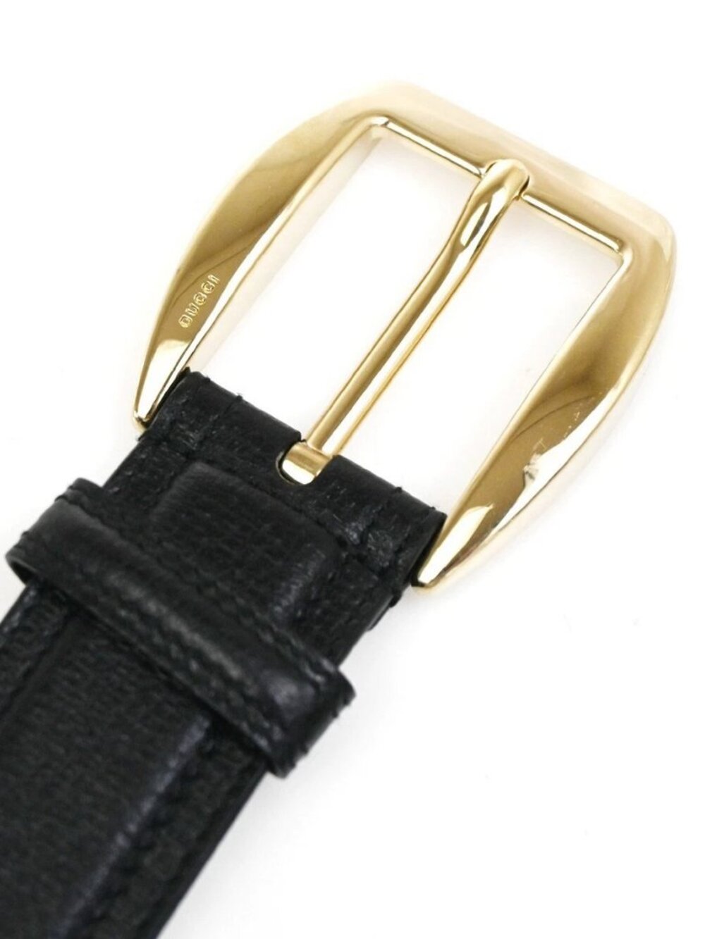 GUCCI Logo Belt 80/32 35mm Leather Black GHW Italy 68KC925 - Picture 13 of 13